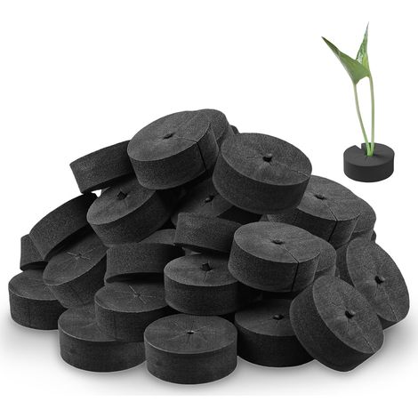 100 unidades de collares de clonación para jardín, collares de clonación para hidroponía, clonación, germinación de plantas en máquinas de clonación caseras, color negro.