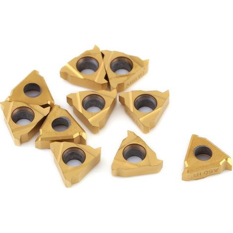 10 PCS CNC Cutter Inserts en carbure 11IR A60 Outil de tournage Lame de carbure avec Box pour matériaux souples (1/5)