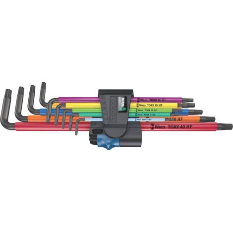 WERA Jeu de 9 clés longues Torx Multicolore - 05024470001