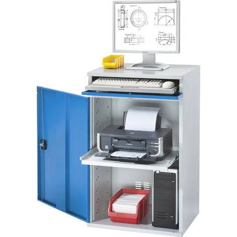 eurokraft pro, Poste informatique en tôle d'acier, h x l 1060 x (1/5)