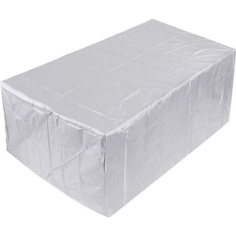 Winddichte Schutzhüllen für Gartenmöbel, wasserdichte Schutzhüllen aus 210D Oxford-Gewebe, Schutzhüllen für Gartentisch, Stühle und Sofas (Silber, 215 x 135 x 75 cm) (1/4)
