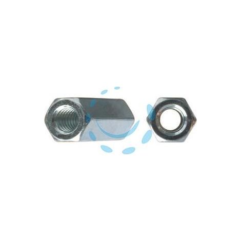 MANICOTTO ESAGONALE DI GIUNZIONE FILETTATO ZINCATO - M 6 ø mm.10x30