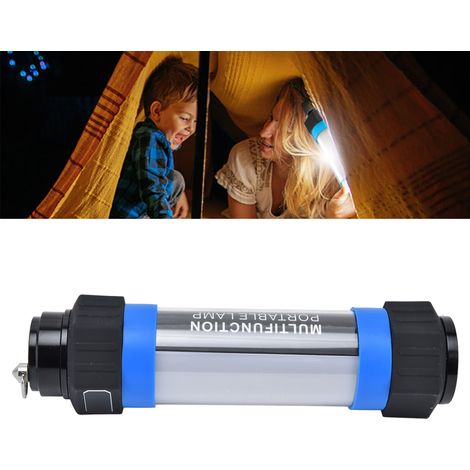 Lampe de secours multifonctionnelle LED, portable, pour les voyages et le camping, avec lumière rouge et bleue, alarme, lampe torche d'urgence étanche pour la maison et l'extérieur, répulsif anti-mous (1/5)
