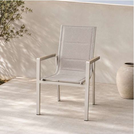 Domo Mea Sedia Teide da Esterno in Polywood Taupe - 64x55x91 cm (1/2)