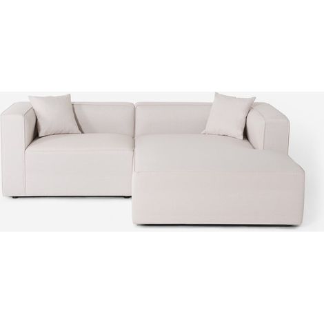 Modulares 3-Sitzer-Halbinsel-Ecksofa aus Stoff Rylos - Beige