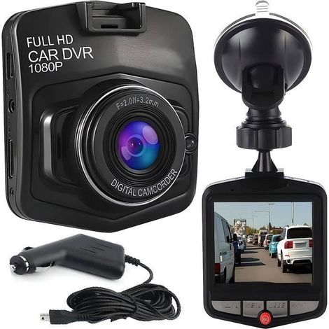 Caméra De Voiture Avec Enregistrement En Boucle Et Résolution Fhd 1080P, Caméra De Tableau De Bord Avec Écran Lcd 2.4 Et Visi[u65] (1/4)