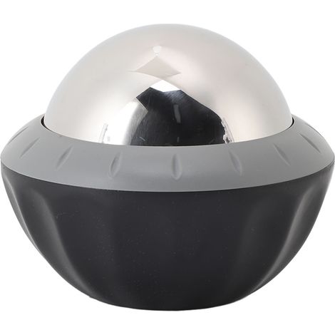 Rouleau de massage glacé Cryosphere en acier inoxydable, compresse chaude/froide, masseur musculaire en profondeur, gris et noir. (1/5)