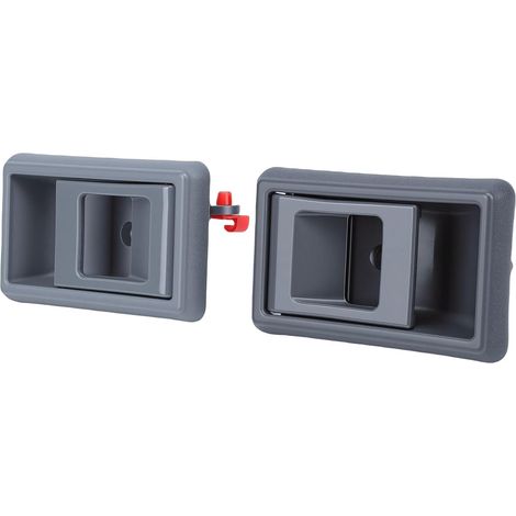 Front and Rear Interior Door Handle Replacement Kit, ABS Interior Handles, Part Number 6920510040 6920610040 Compatible with Sedan Wagon AWD Pickup (GREY) (1/5)