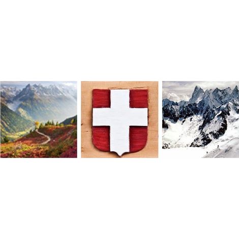 Triptyque sur toile Savoie 30x90 cm (1/4)