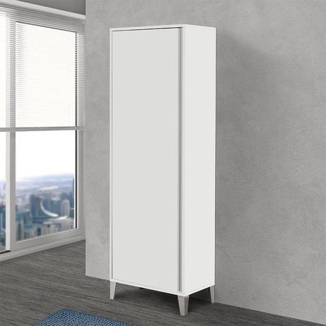 Colonna bagno porta scopa da 60 cm linea Way in bianco lucido (1/4)