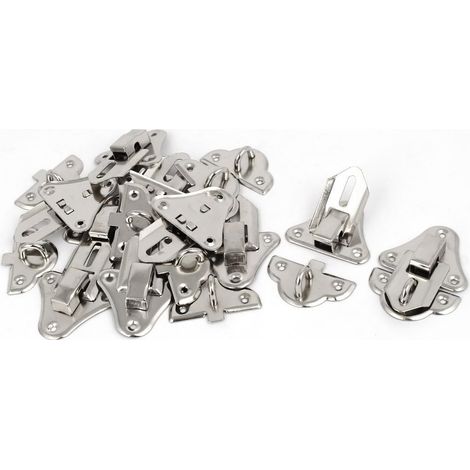 Boîte à outils Schmuckschatulle Loquets bascule Fängt Hasps Schlösser Silberfarbe 50x35x8mm 10st (1/3)