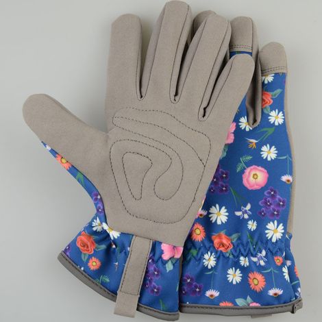 Guantes de jardinería para mujer, guantes de jardinería de cuero transpirable con agarre, guantes de trabajo resistentes a espinas y pinchazos (1/3)