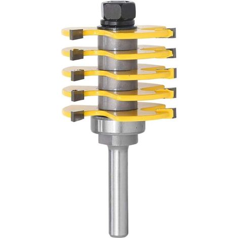 Professioneller Fingerzinken-Fräser mit 8-mm-Schaft – 5 verstellbare Schneiden, 3 Schneiden für Holzbearbeitung mit 46 mm Schnittdurchmesser, Lefou