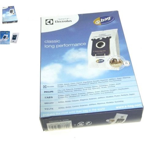 Lot de 4 Sacs s-bag classic long performance pour Aspirateur ELECTROLUX 9001684589