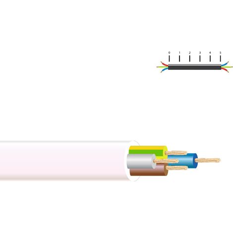 100 Cavo elettrico H 05 Vv-f 4x1,5mm Bianco Euro/m