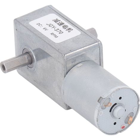 Doppelwellen-Gleichstrom-Getriebemotor 25 kg·cm, 12 mm, selbsthemmend, reversibel, Schneckengetriebemotor für Backöfen und Waschmaschinen, 6 V, 30 U/min (1/5)