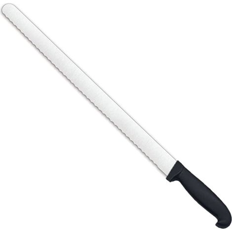 Coltello da Pane professionale manico atossico antiscivolo gommato lama seghettata in acciaio - MISURA: Cm 30 (1/3)