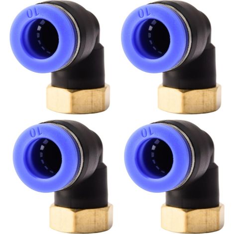 4 pièces 10 mm 1/2′′PT filetage extérieur droit Push to Connect Raccords de tube à emboîter pneumatique connecteur rapide PLF PLF10-1/8" (1/5)