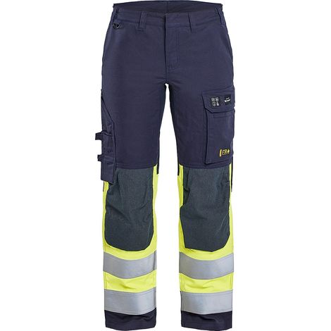 Pantalon de travail multinormes inhérent stretch femme 7187 - Marine/Jaune fluo L - FR(44) - SE(C42) - Standards