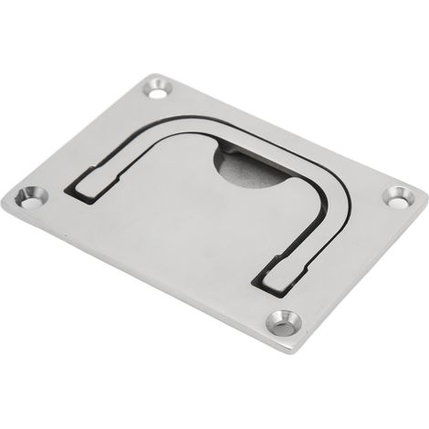 Poignée encastrée de trappe de pont de bateau, en acier inoxydable 316, carrée, résistante à la corrosion, finition polie miroir. (1/5)