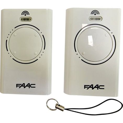 Lot de 2 télécommandes FAAC XT2 2 canaux 433 MHz Blanc Émetteur d'origine Rolling Code SLH LR (1/5)