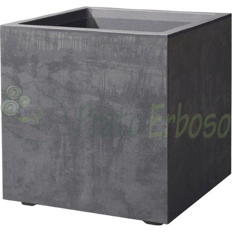 Deroma Millennium - Vaso a cubo da 49 cm antracite (1/6)