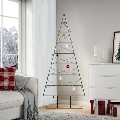 vidaXL Árbol de Navidad para decoración metal negro 180 cm (1/5)