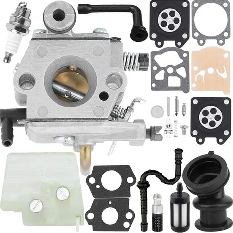 Carburateur pour Stihl 024 026 Pro MS260 MS240 MS260 Pro tronçonneuse Remplace 1121 120 0610 WT-403B WT-403A avec Filtre à air Bougie d'allumage Kit de Conduite de Carburant