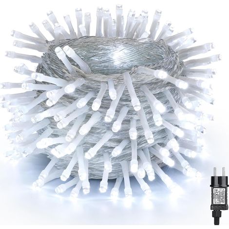 Guirlande Lumineuse Sapin de Noel 20M 200 LED Blanche Lumiere Sapin de Noel, Guirlande Electrique avec Minuterie 8 Modes, Decoration Noel Exterieur et Interieur (1/5)