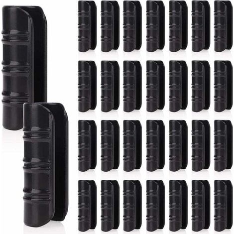 30 PCS Jardin Bâtiments Tube Clip, Clips en Plastique pour Serre Film Clip Tube Serrage Connecteur Kit, pour Serre Bannière Cadre Abris Noir 25mm A (1/5)