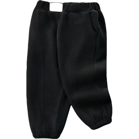 Pantalon de sport enfant noir 90cm / 35.43po, jogging garçon doux confortable, pantalon décontracté mode pour automne hiver printemps, tenue d'entraînement. (1/5)