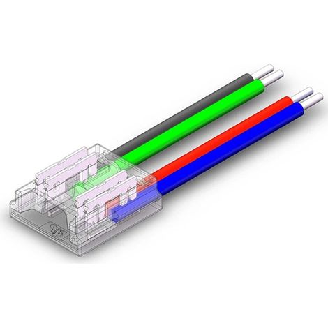 Connettore per LED COB e SMD RGB a 4 pin da Striscia ad Alimentazione 10mm (1/5)