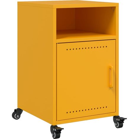 Maison Exclusive - Nachttisch Senfgelb 36x39x59 cm Stahl