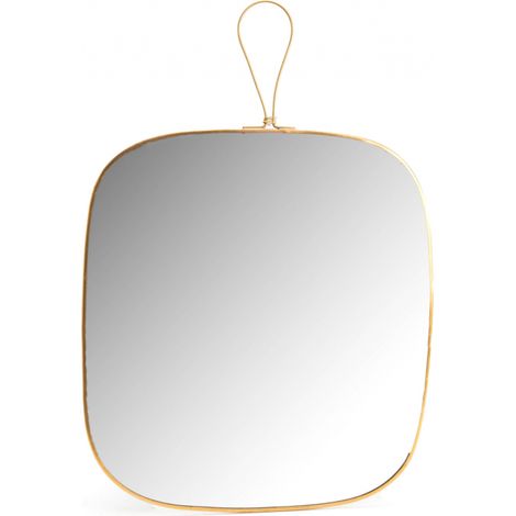 Miroir en verre et métal doré James 27 x 39 cm (1/2)