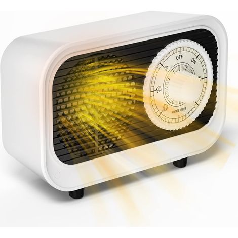 Mini Radiateur Soufflant Céramique 500W, Portable Appareil de Bureau à économie d'énergie, Chauffage Rapide Silencieux pour Chauffer les Mains et les Pieds en Hiver au Bureau ou sur le Bureau (1/5)