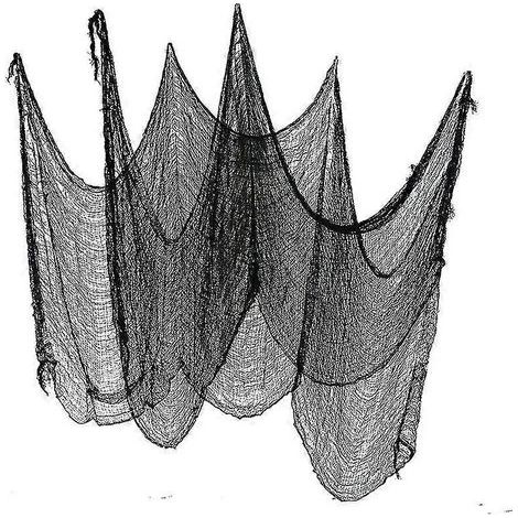 Nappe à carreaux noirs à grande échelle pour Halloween, décorations d'intérieur et d'extérieur, style gothique, pour maison hantée ou autre occasion.
