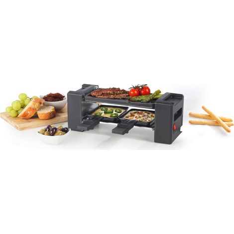 Mini appareil à raclette pour 2, 400 W, plaque antiadhésive (1/5)
