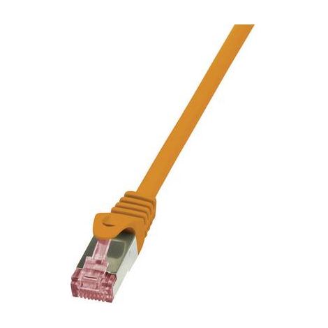 Cable reseau orange 1.00m SFTP blinde RJ45 cat6 (1/2)