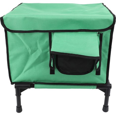 Niche chauffée surélevée pour chat, résistante aux intempéries, isolée, pour chatons et chiots d'extérieur. (1/5)