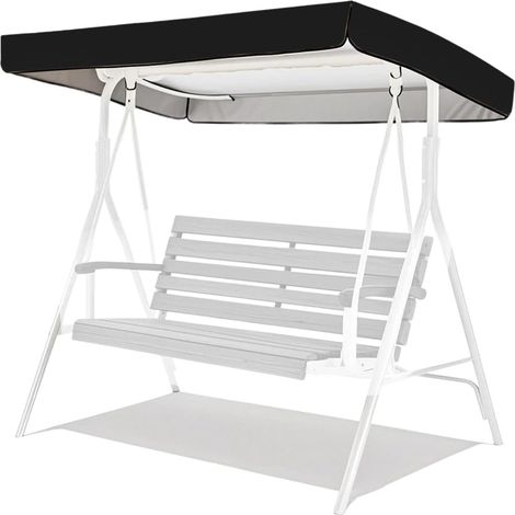 Housse de toit pour balancelle 3 places, auvent pour balancelle de jardin, balançoires en tissu Oxford, balançoires de terrasse, pelouse, jardins (1/5)