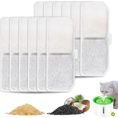 12er-Pack Katzenbrunnenfilter, Haustierbrunnenfilter mit Aktivkohle (1/5)
