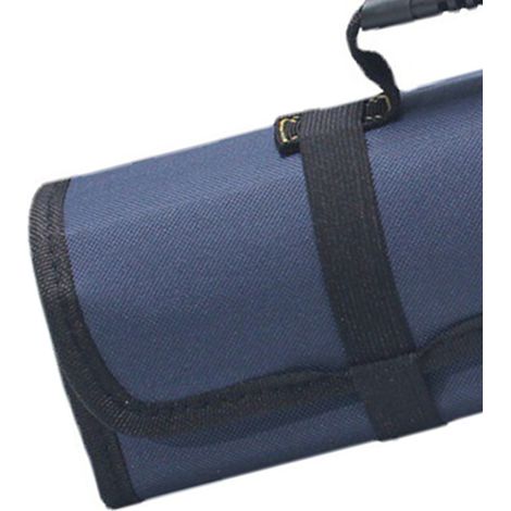 Trousse à outils roulante Oxford bleue, poches multiples renforcées, poignée zippée épaisse pour électricien (1/5)