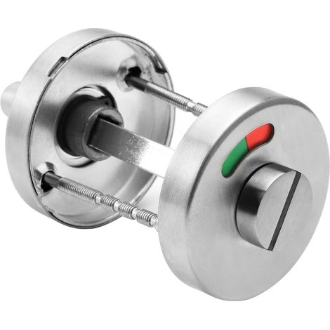 Rosace WC avec indicateur de reçu, rosace en acier inoxydable, ferrure de porte WC, ferrure de porte de WC, en acier inoxydable, salle de bain (1/5)