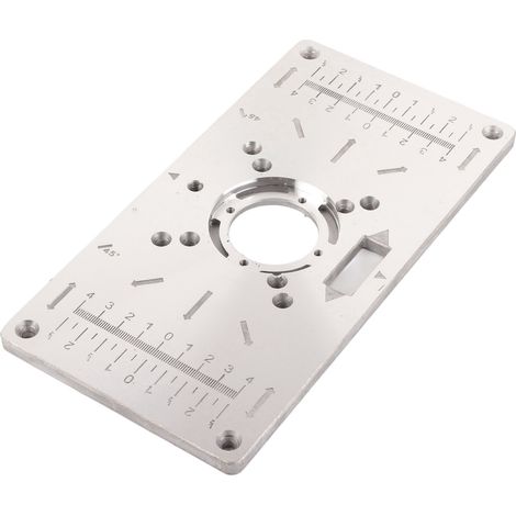 Outils pour le travail du bois, affleureuse, machine à graver, plaque inversée, fraiseuse électrique, table de guidage, plaque à chanfreiner, table de montage, jeu de plaques d'insertion (1/4)