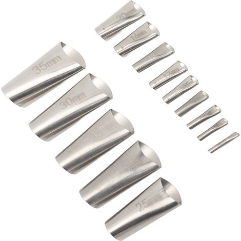Kit de finition de calfeutrage professionnel en acier inoxydable, 14 embouts applicateurs à 45 degrés, pour salles de bains et cuisines. (1/5)