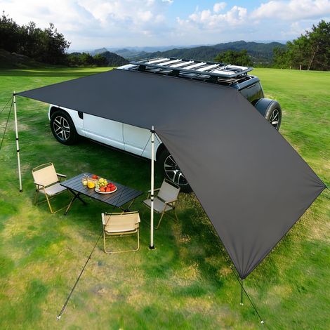 Auvent de Voiture Universel Oxford 420D Auvent Fourgon Anti UV Store Banne Camping Car Tente Toit Voiture auvent pour SUV/Van/Fourgon Trafic/Caravane (1/5)
