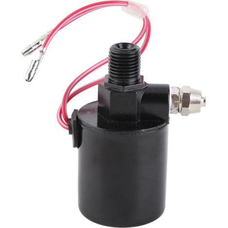 Jeffergarden Électrovanne pneumatique universelle 1/4" NPT 12 V/24 V, 200 psi, compatible avec les tuyaux OD, les klaxons de véhicules et de motos-DOU