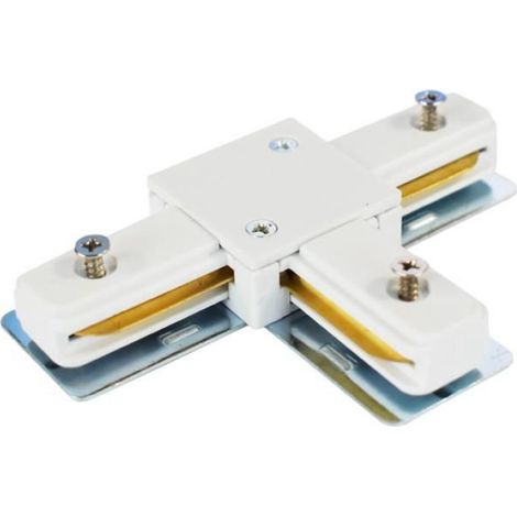Connecteur En T - Aluminium - Pour Rail De Guidage D'Éclairage - 1 Circuit - Blanc (1/5)