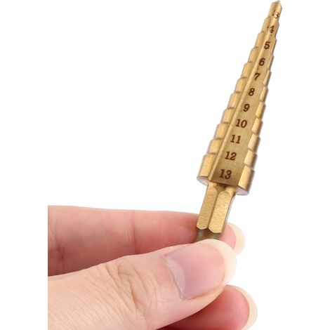 Foret conique HSS titane hexagonal 3-13mm pour percer tôle plastique bois, outil électrique, 1 pièce (1/5)