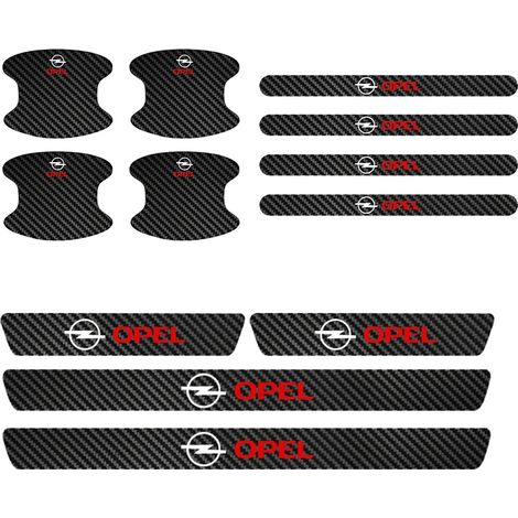 (Lot de 12 pièces) Autocollant de seuil de porte,poignée de porte et protection anti-rayures pour Opel Astra,Mokka,Zafira,Corsa,Antara et Meriva (1/3)